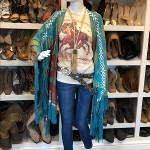 Tasha Polizzi Aztec Pattern Cape💋NWOT